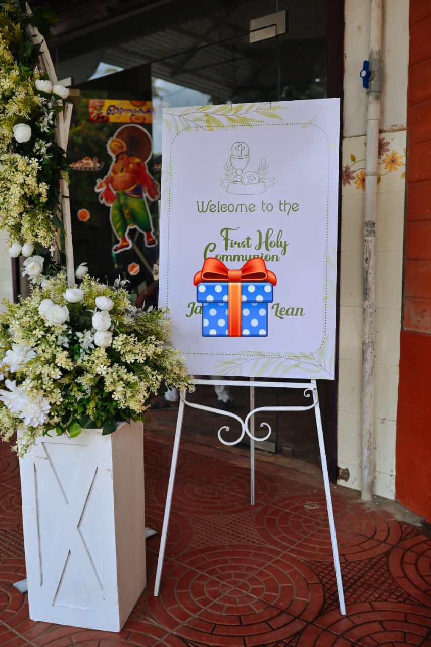 Hall entrance set up for an event